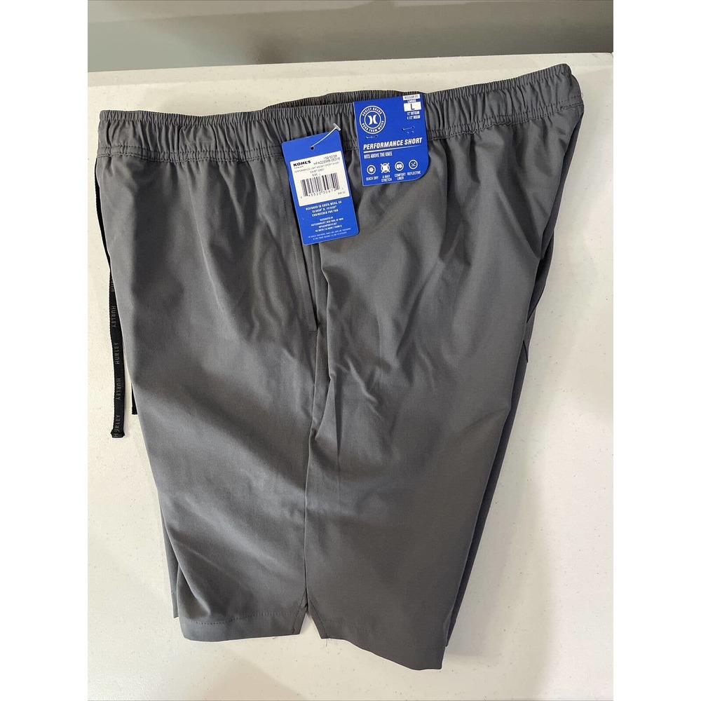 Mens Hurley Performance Short Dark Gray Size L Inseam 4.5 in Outseam 12 in